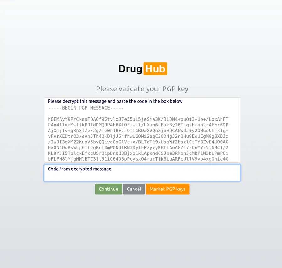 DrugHub vendor listings with lab-verified badges